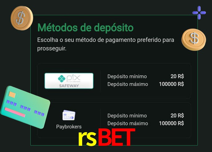 O cassino rsbet oferece uma grande variedade de métodos de pagamento
